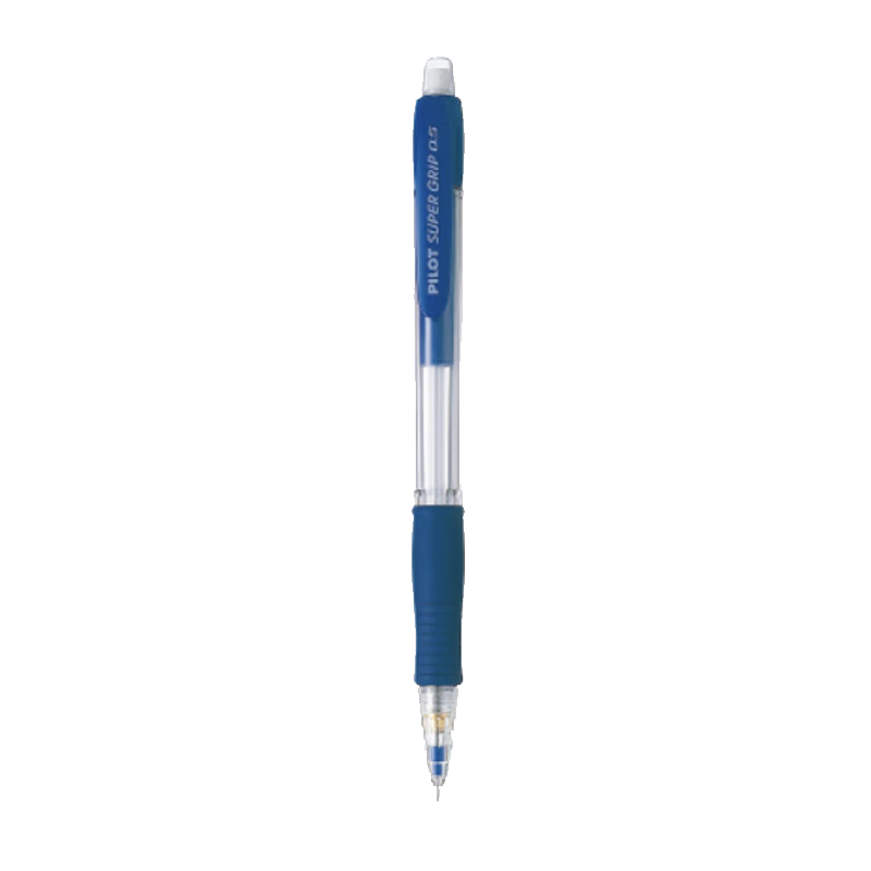 PILOT Retractable Mechanical Pencil for Primary School Students And Children, Exam Pencil Stationery, Drawing Pencil, Sketching Pencil with Eraser Tip, Extendable Lead H-185 0.5mm Blue
