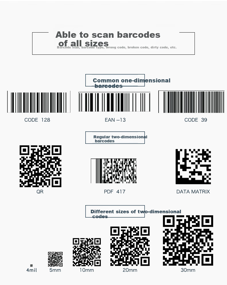 Youku Two-Dimensional Cashier Scanning Platform, Pharmaceutical Traceability Code Supermarket Payment Factory Production Line Scanning Gun Industrial-Grade Million-Pixel Inbound And Outbound Scanner MP8000 10