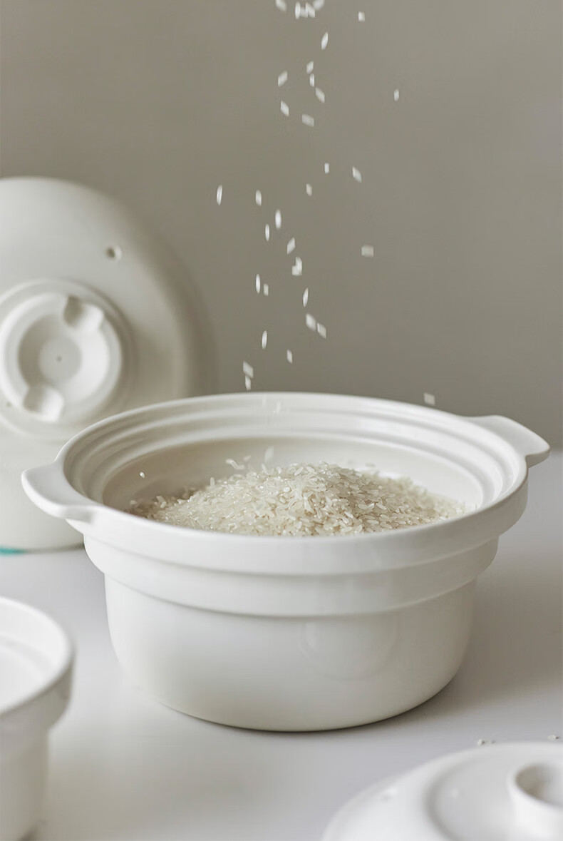 Olayks Ceramic Inner Pot Rice Cooker for 2-5 People, True Earthen Pot, No Coating, Smart Firewood Rice Cooker for Home Use, Claypot Rice Cooker, Soup Pot with Anti-Overflow Design, No Coating, 3L Capacity 8