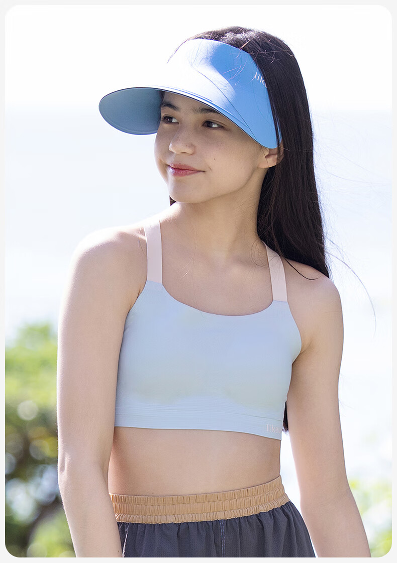 Like UU Girls' Middle School Sports Bra Waterdrop Back Development Period High School Youth Development Underwear 14