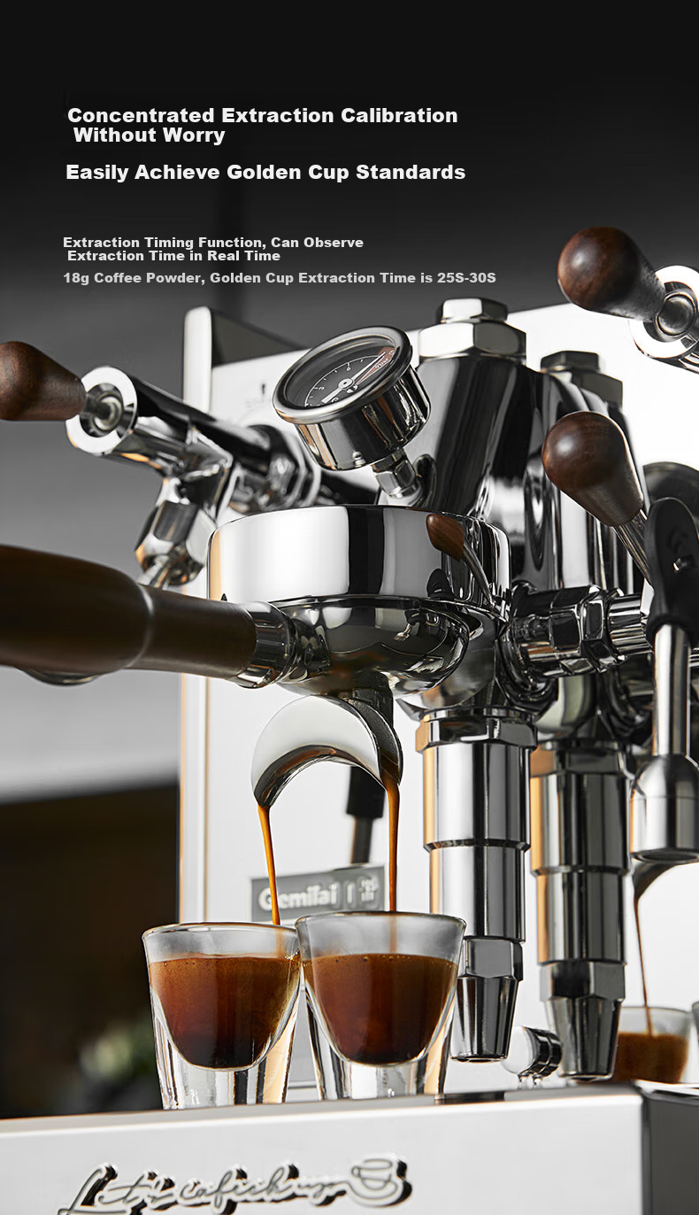 GEMILAI White Whale G3035 Coffee Machine, Home Semi-Automatic Coffee Maker, American And Italian Espresso, E61, 2L Dual Boiler 11