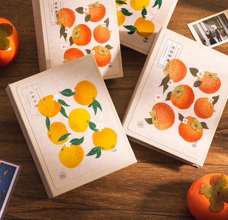 Deli Photo Album 5-inch (100*137.5mm) 100 Sheets Family Album Couple Travel Album Memory Book Children's Growth Record Orange PQ856 2