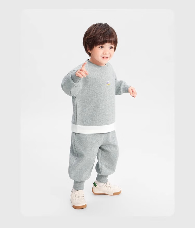 Ciciibear Baby Boys' Sweatshirt Set Spring Autumn Sports Two-Piece Style 300g Fabric College Style 10