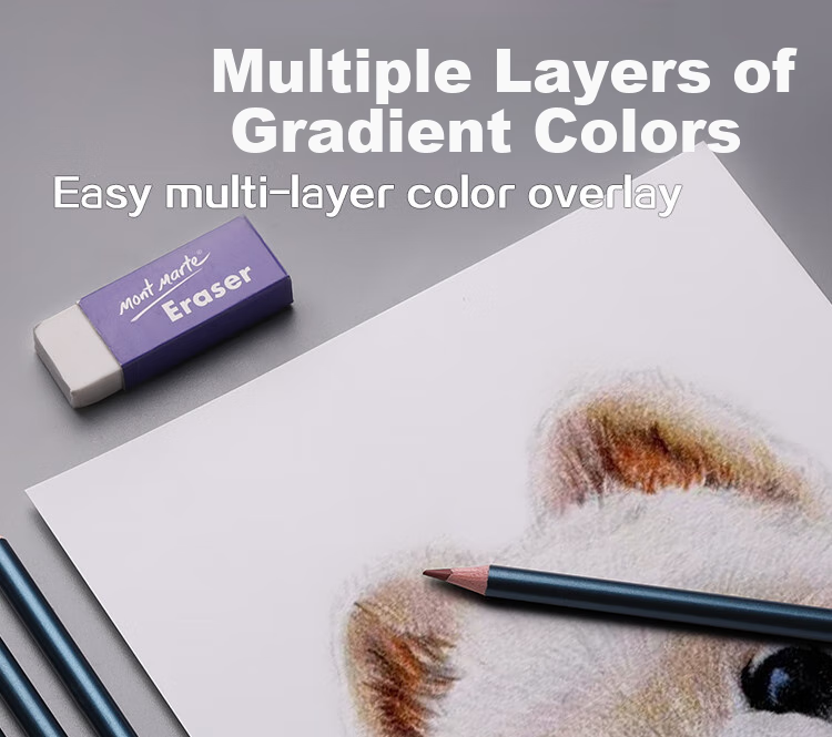 Mont Marte Colored Pencil Paper 190*190, Thickened 180g Colored Pencil Drawing Paper Set, Art Children's Sketch Drawing Paper ATOD-PP1904P Art Sketching 10
