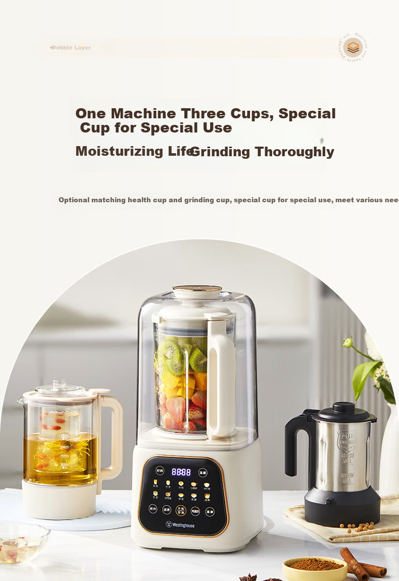 Westinghouse Pure Titanium Blender Variable Frequency Brushless Noise Reduction 0 Coating Pure Titanium Heating Plate 1.5L Fully Automatic Anti-Scald Soy Milk Maker Soft Touchscreen Color Display Baby 23