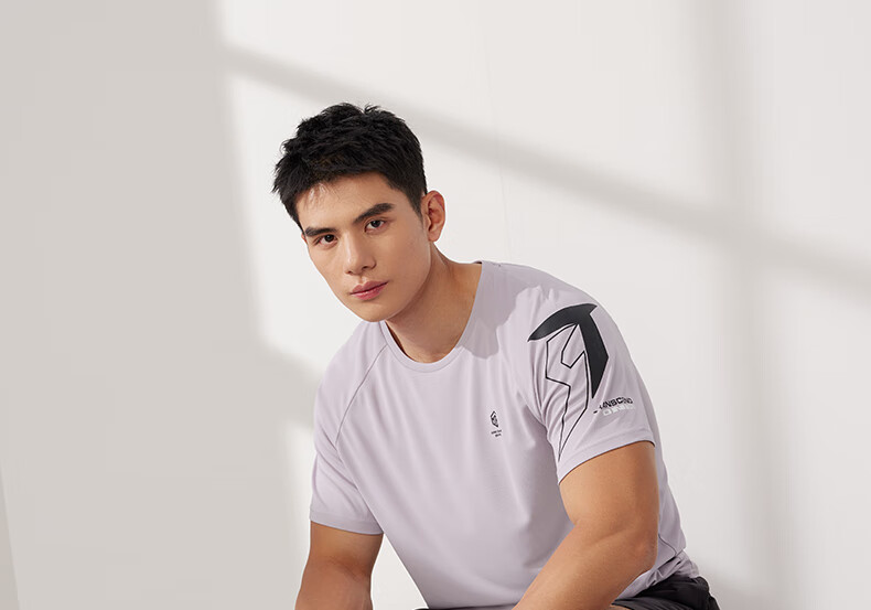 361° Men's Short-Sleeve T-Shirt, Summer Quick-Dry, Loose-Fitting Athletic Running Fitness Casual Top, Half Sleeve, 652524101-2 54