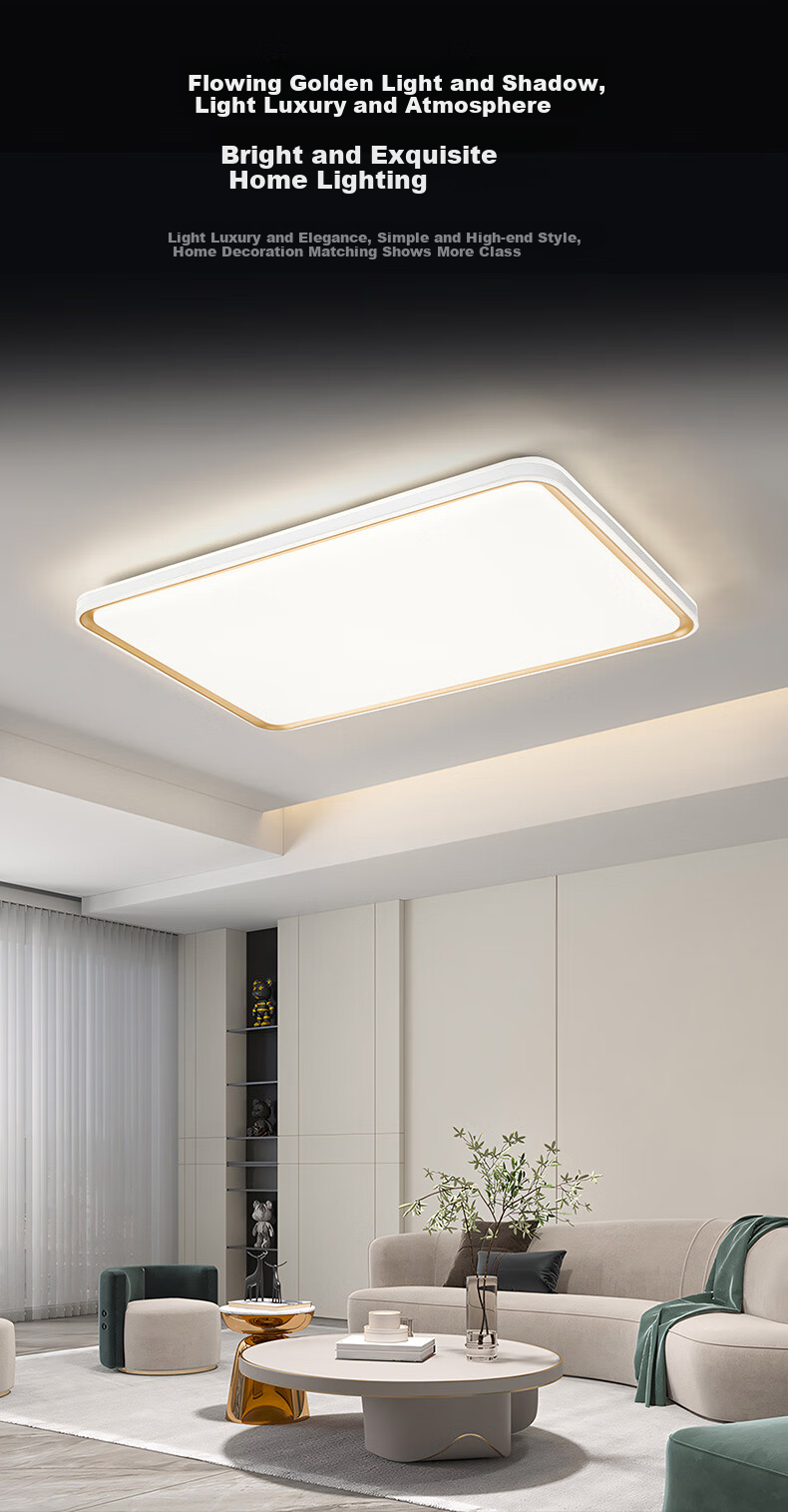 Midea LED Ceiling Light for Living Room, Dining Room And Bedroom, Eye-Protecting Smart Remote Control Lighting Fixture, 200W N1 Installation Included 3
