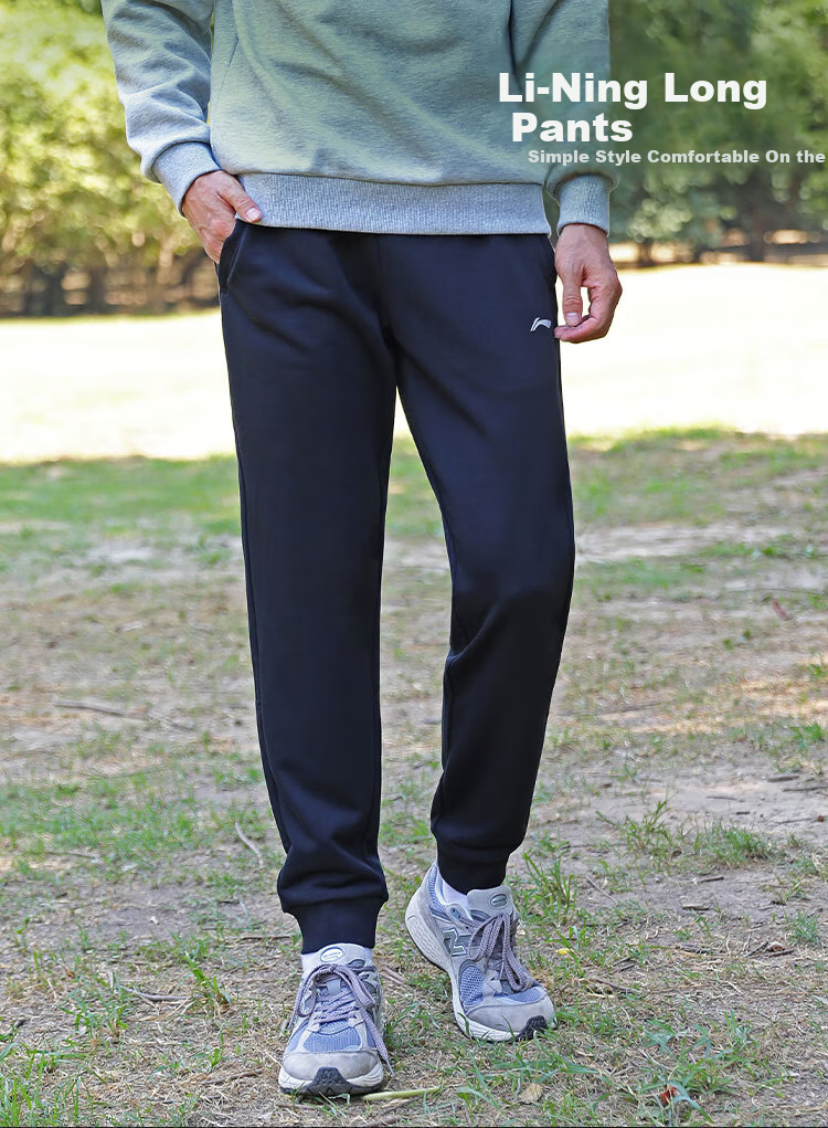 Li-Ning Men's Sports Pants, 2026 New Style Sweatpants, Comfortable Lightweight Loose-Fitting Straight-Leg Casual Trousers, Large Size Versatile Men's Pants 2