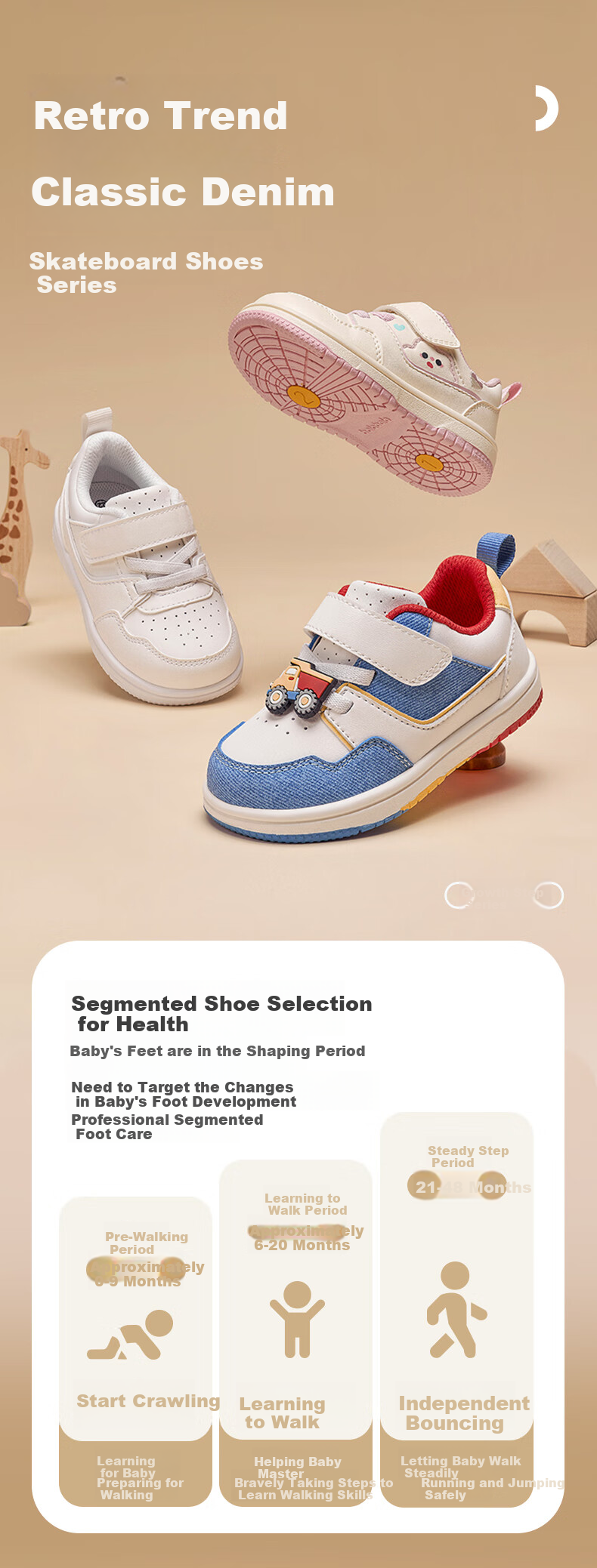 BALABALA Children's Shoes Toddler Walking Shoes Boys Girls Sneakers White Shoes Spring Autumn 2025 New Shoes 209125144217 2