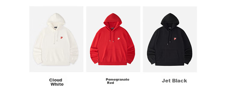 FILA FUSION Couple's Hooded Sweatshirt, Spring Fashion Pure Cotton Knitted Top 30