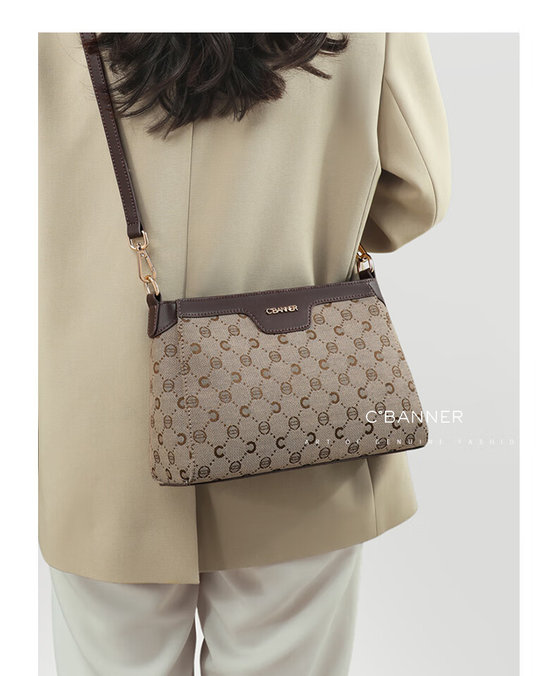 C.BANNER Handbag, Women's Crossbody Bag, Monogram Shoulder Bag, Fashionable Luxury Brand, Birthday Gift for Girlfriend on May 20 3