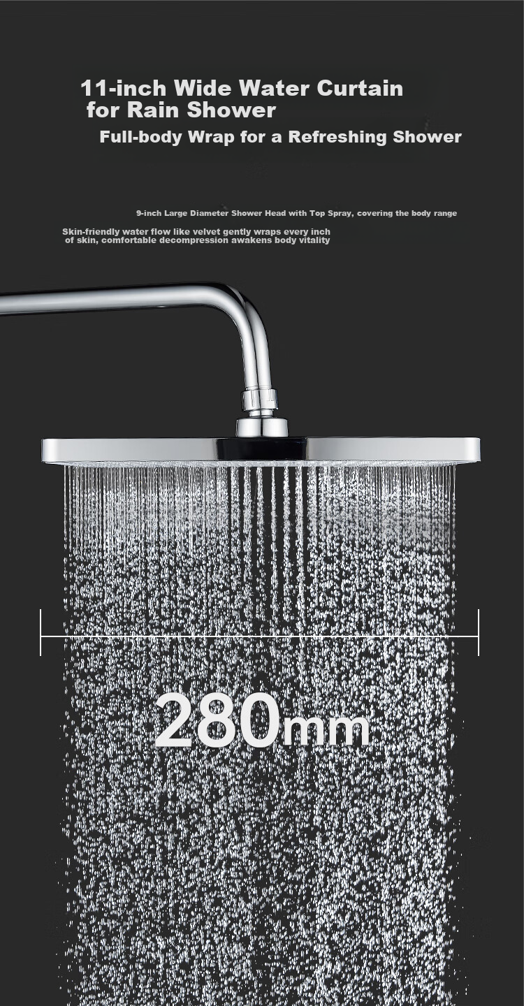 MEJUE Shower Head, Top Spray Shower Head, High-Pressure Shower Head, Single-Head Shower Head Z-05366 6