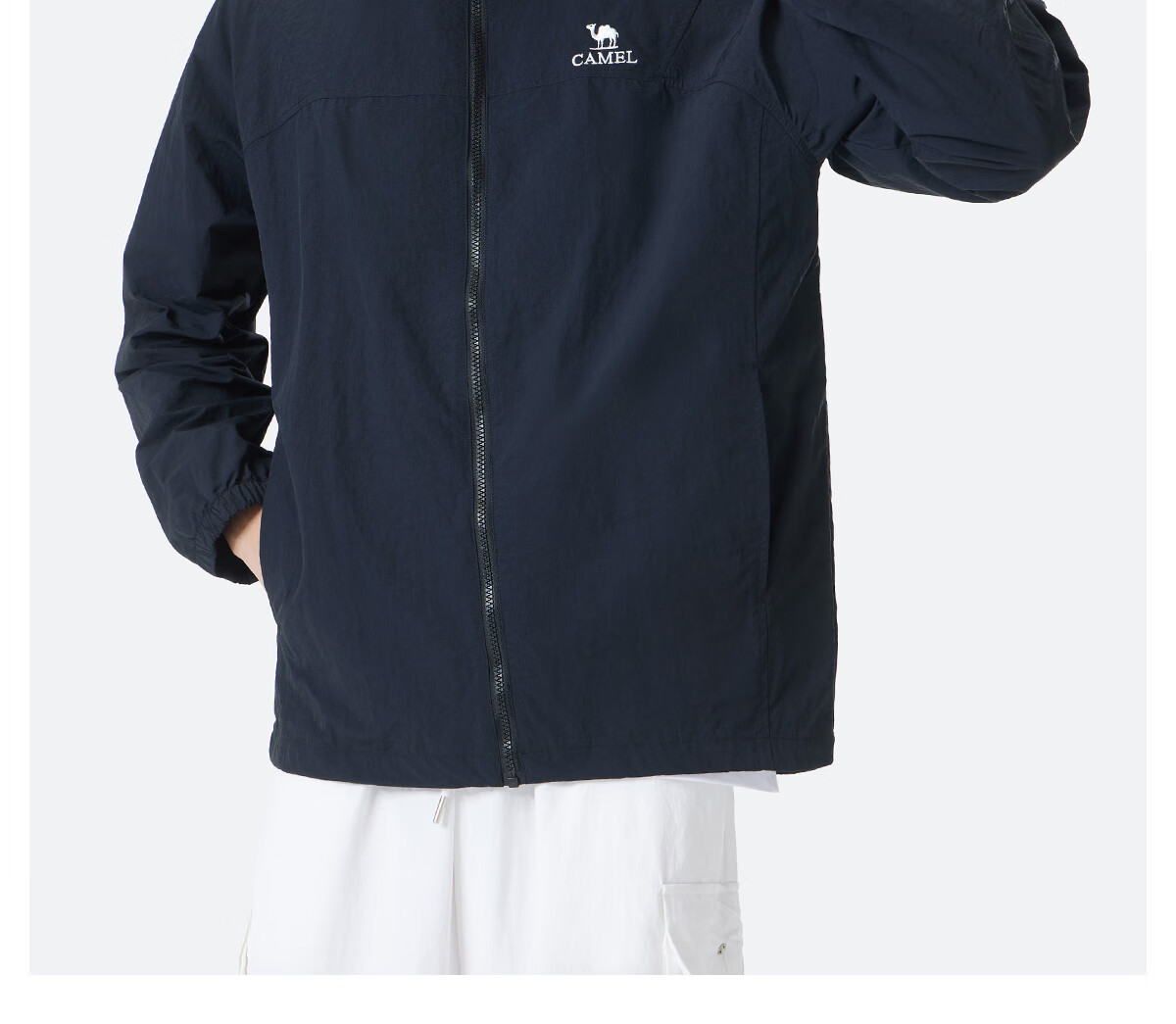 CAMEL Men's Jacket for Men And Women, Spring Outdoor Water-Repellent Oil-Resistant Ice-Feel Couple Hooded Coat M35BA6V062 7