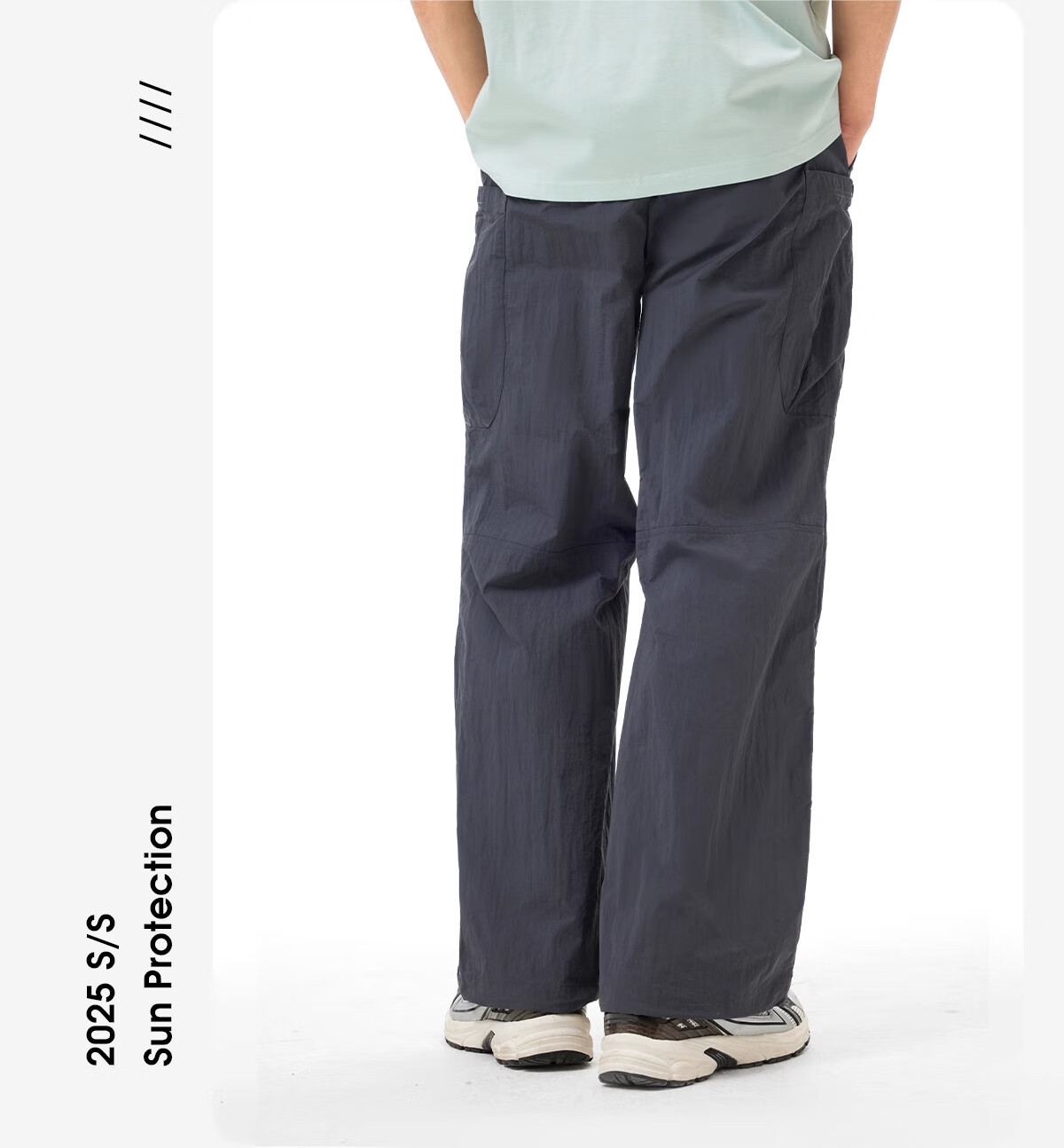 CAMEL Wang Junkai's Style Outdoor Quick-Dry Ice-Cool Casual Pants for Men, Spring Loose Breathable Straight-Leg Casual Hiking Trousers 16