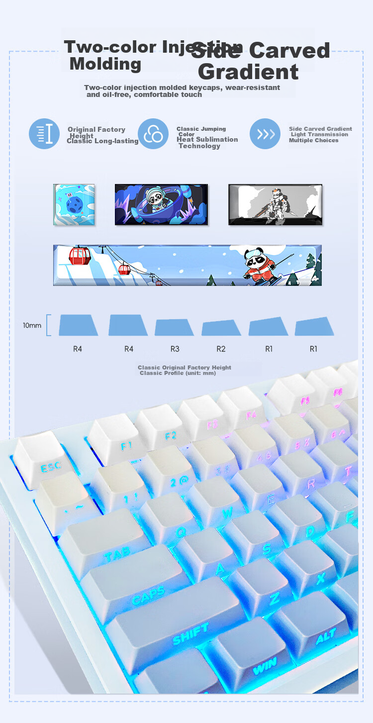 Xuanpai PD75M-V2 Custom Aluminum Mechanical Keyboard Bluetooth Wireless Tri-Mode Gaming Keyboard Aluminum Tuo Tuo Multimedia Color Screen with Knob Sonyke Switch Xiaoxue Xiongmao 7