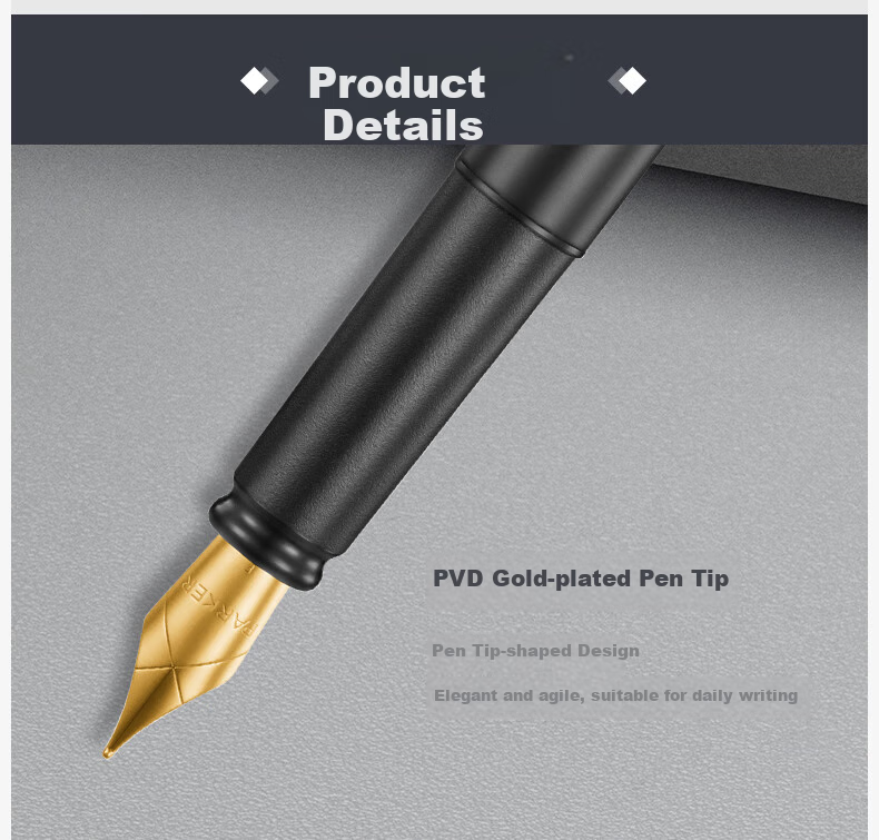 PARKER Fountain Pen Signature Pen Business Office Customized Gift for Men And Women Weiya XL Mother-Of White Gold Clip Ink Pen Mid-Autumn Festival Gift for Friends Baitiao Discount 2