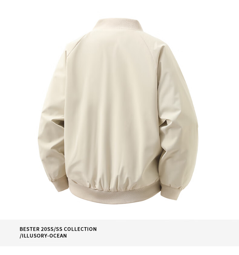 Jeanswest Men's Spring and Autumn Casual Sports Comfortable Loose Jacket Trendy Baseball Collar Outerwear 11