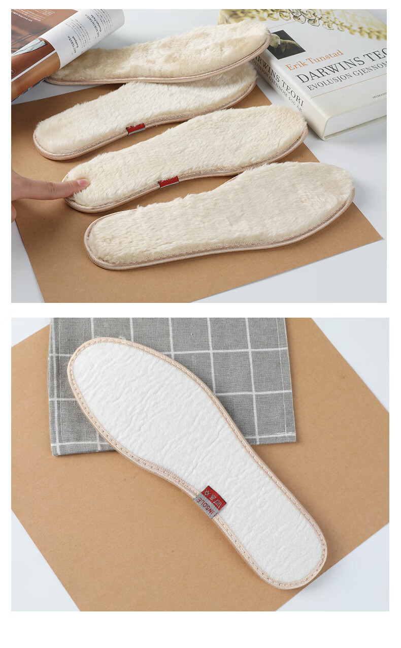 FOOTOPPO Warm Insoles for Women, Winter Wool Fleece Lining, Soft Plush, Ultra-Soft Sweat-Absorbing Insoles for Men in Winter 2