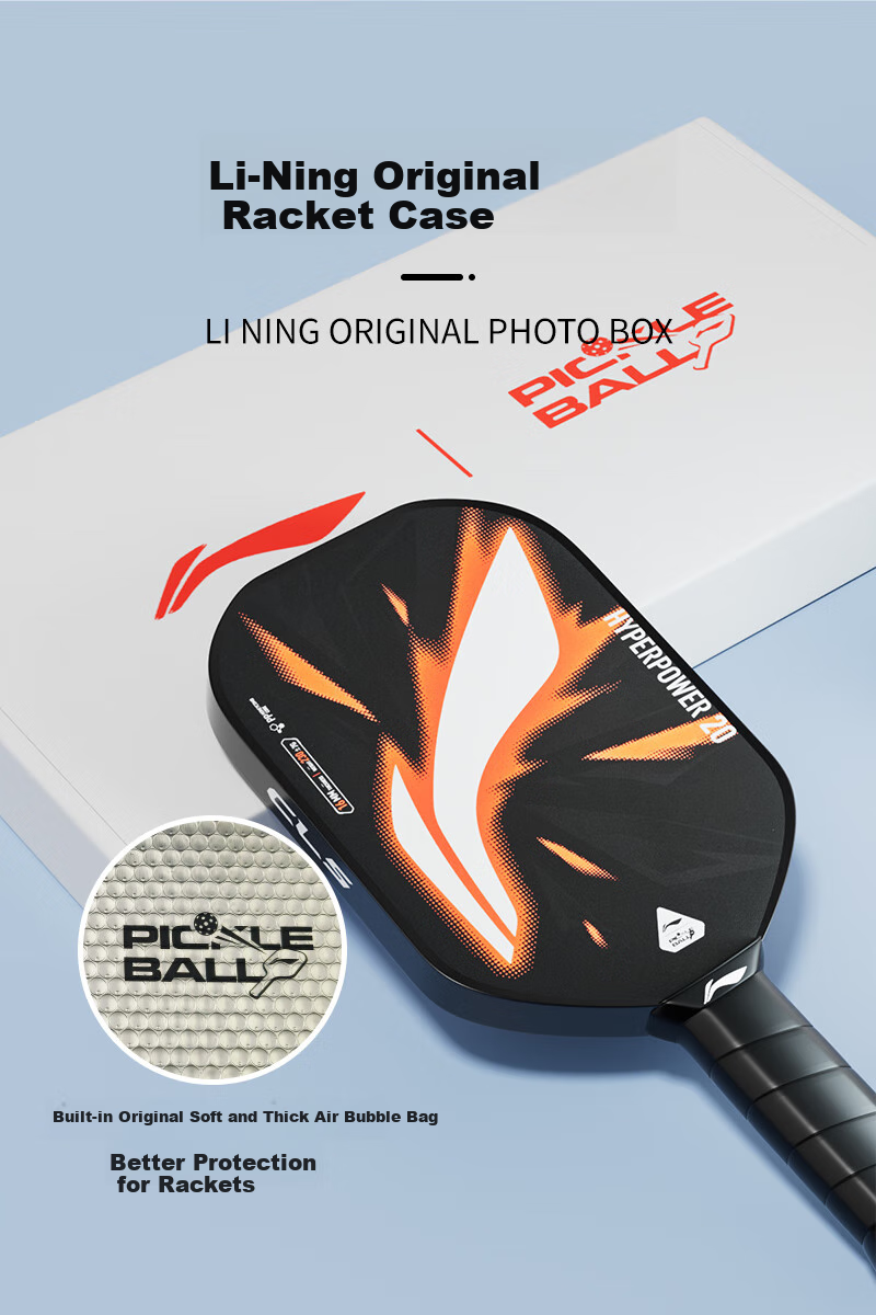 Li-Ning Paddle, Fiberglass Racket for Beginners, Sports Training And Competition, Pickleball, Pearl White 9