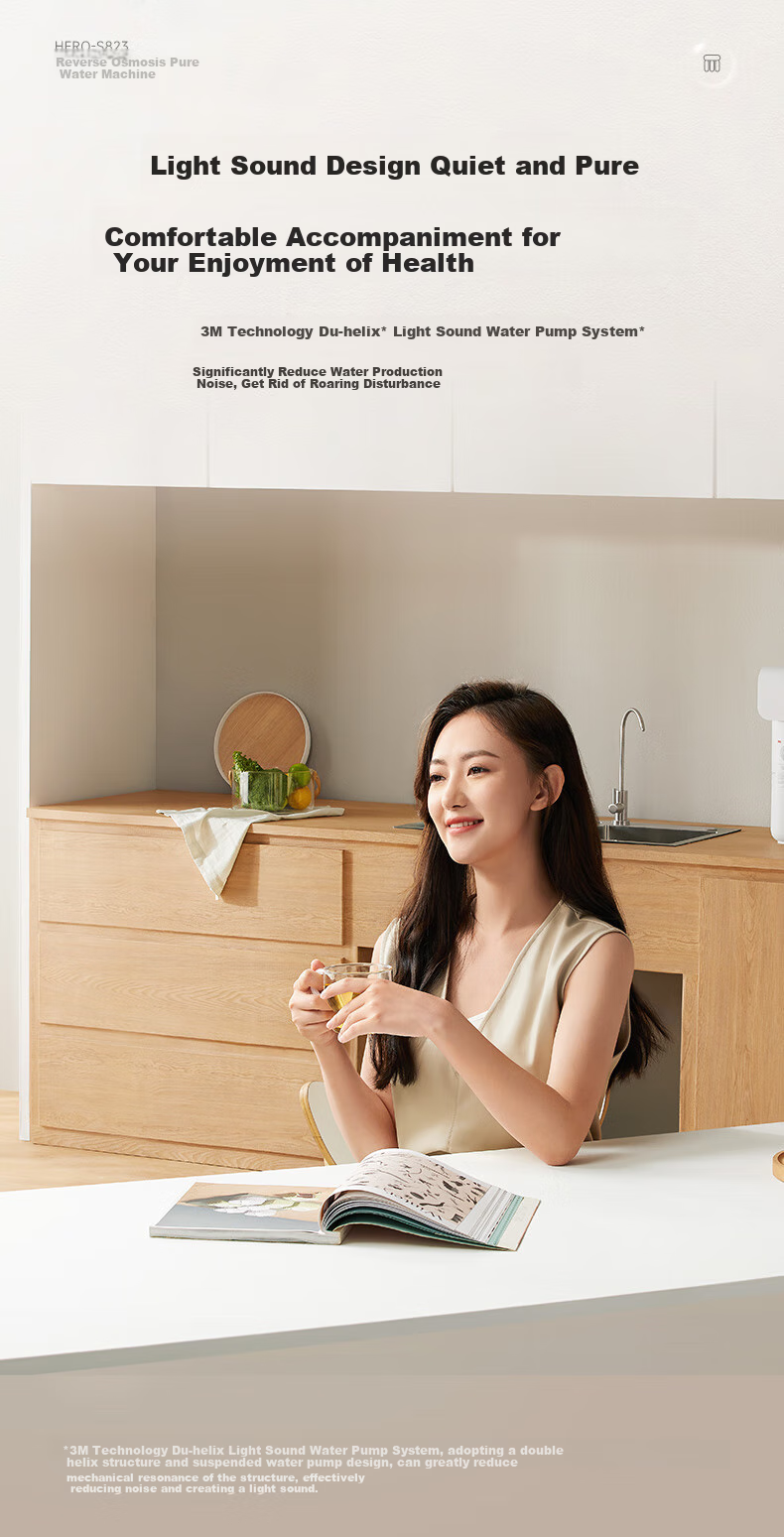 3M Under-Sink Water Purifier, Pure Water Machine HFRO-S823, Compressed Activated Carbon Rod Composite Filter Cartridge, HFRO-RW 6