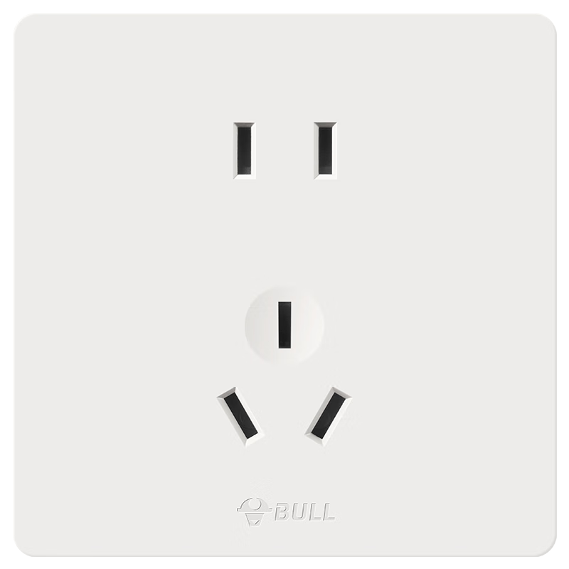 BULL Switch Socket G12 Skin-feel Matte Cream Style 10A Five-hole Socket Panel G12Z223S Beige White