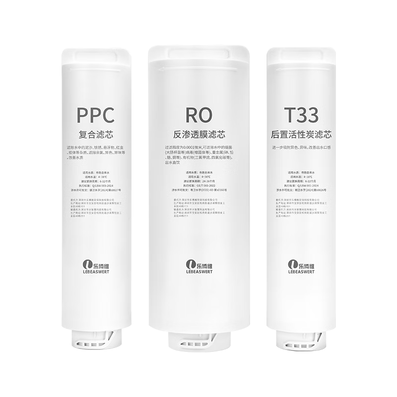 Lebeaswert Filter Cartridge Compatible with Haier Water Purifier Filter HRO400-4C/4W/4G/4mini/mini7u1/mini5u1/HRO600-MINI7U1/HRO6H52-3 Composite