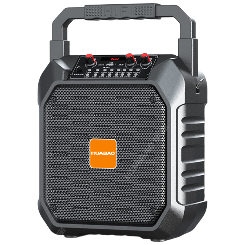 Huabao 1052 Sound Card Version Wireless Bluetooth Speaker, Outdoor High Volume Square Dance Speaker, Compact Home Radio, Portable Handheld Microphone for Street Vendors And Market Stalls, Single Microphone