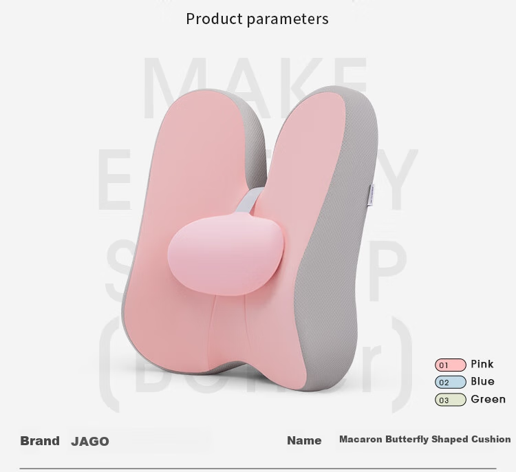 JAGO Lumbar Support Cushion, Seat Pad, Butt Cushion, Office And Car Lumbar Pillow, Back Support Cushion, Memory Foam Chair Backrest Pad 22