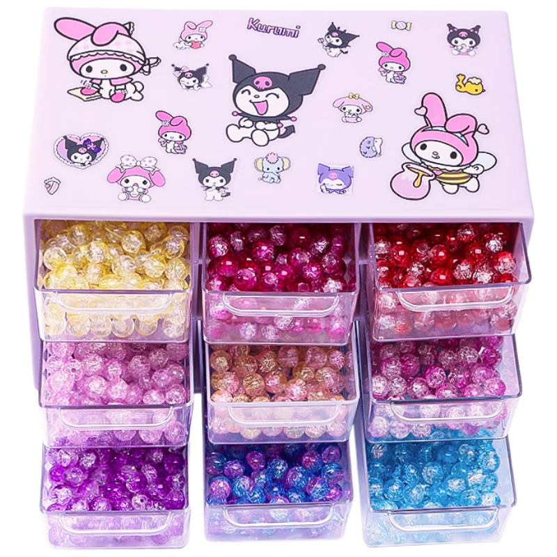 Beimuxing Children's Toy, 3-6 Years Old Kuromi DIY Handmade Bracelet Making Kit, Jewelry for Girls, Birthday Gift