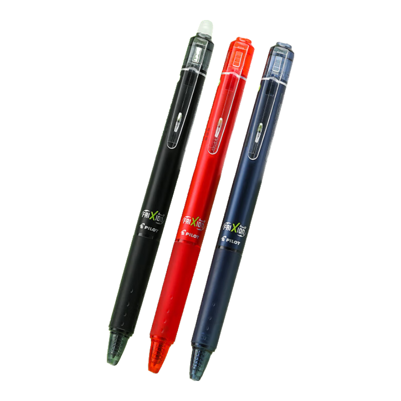 PILOT Retractable Erasable Gel Pen, Bullet Tip Signing Pen, Temperature-Controlled Erasable Ink Pen, Study Stationery Set LFBK-23EF 0.5mm (1 Black, 1 Red, 1 Blue-Black) 3-Pack