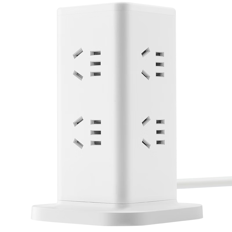 BULL Floor Socket, Overload Protection Power Strip/extension Cord/terminal Block/power Bar with 8 Outlets And Master Switch, Total Length 1.6 Meters, GNV-UL1008, White