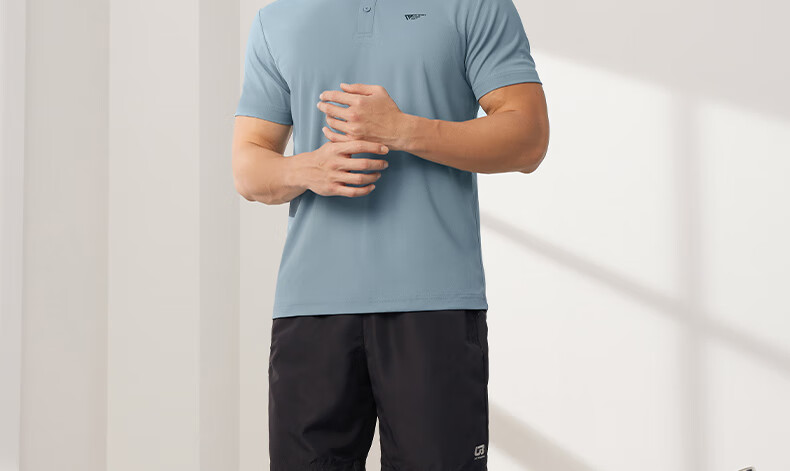 361° Men's Short-Sleeve T-Shirt, Summer Quick-Dry Polo Shirt, Running Fitness Sportswear, Half Sleeve, 652524102D-8 25