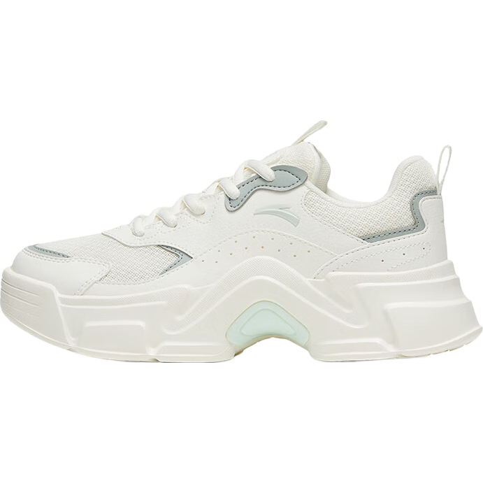 Anta Rabbit Shoes | Guan Xiaotong Same Style Women's Casual Shoes Thick Sole Height Increasing Leather Fitness Sports Dad Shoes