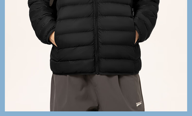 GENIOLAMODE Lightweight down Jacket for Men, Winter Stand Collar, 90% Duck Down, Warm Winter Coat, Men's Outerwear, Black, Size M 23