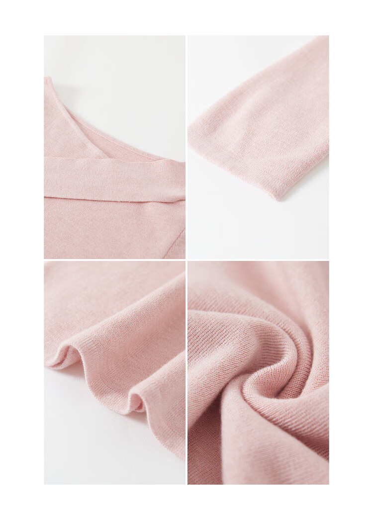 Mt [Hanfan Geleixi] Winter Style, Elegant Simple Ribbon Neckline Long-Sleeve Pullover Sweater 6