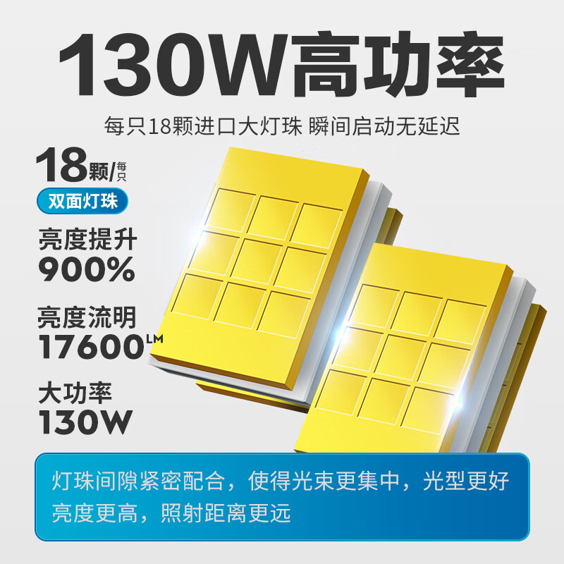 Автомобильные светодиодные фары Cnlight H11/8/9, 130W, сверхъяркие, лазерные лампы ближнего и дальнего света, 1 пара