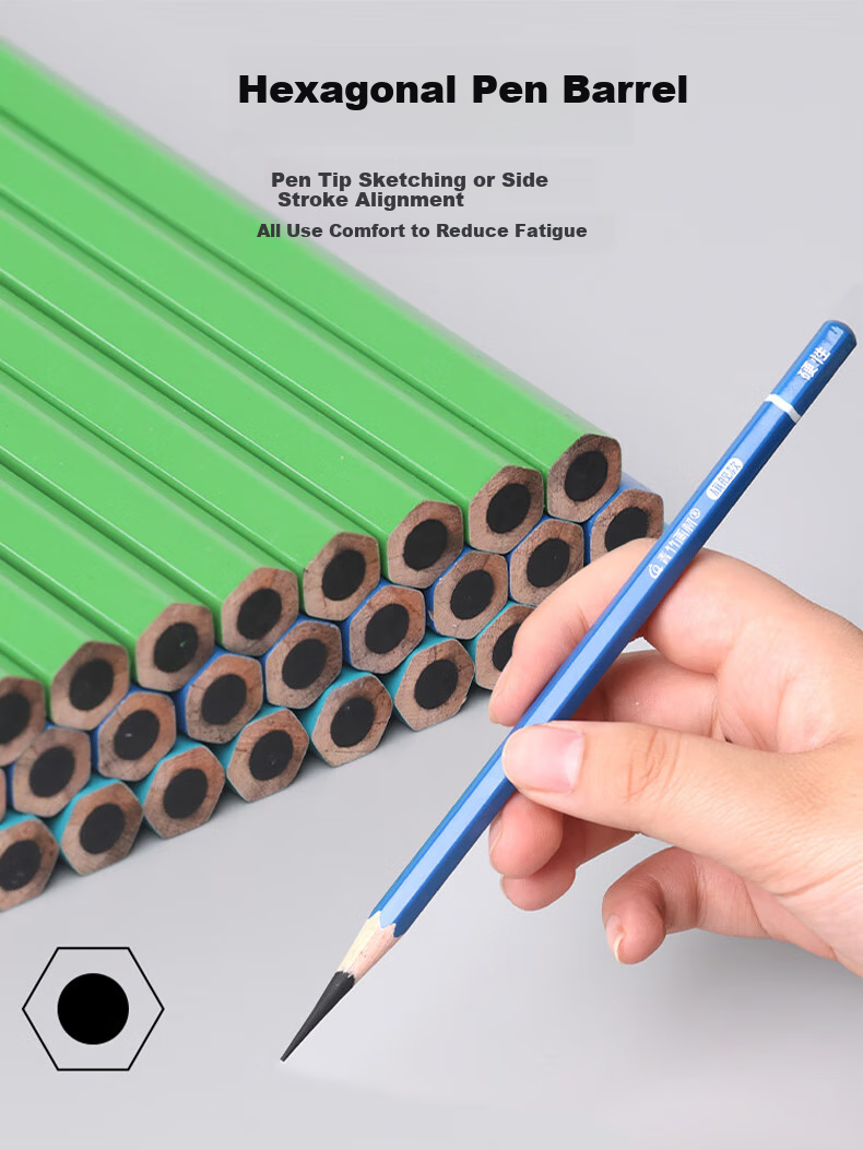 CHINJOO Charcoal Pencil for Art, Sketching, Drawing, Art Exam Students' Professional Tool, Green Bamboo Charcoal Pencil, Hard Charcoal for Art Sketching 7