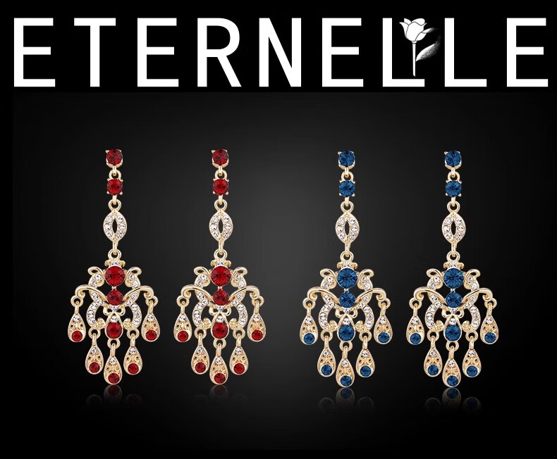 Eternelle European And American Original Design Earrings for Women, Elegant Internet Celebrity Versatile High-End Retro Style Ear Jewelry 1
