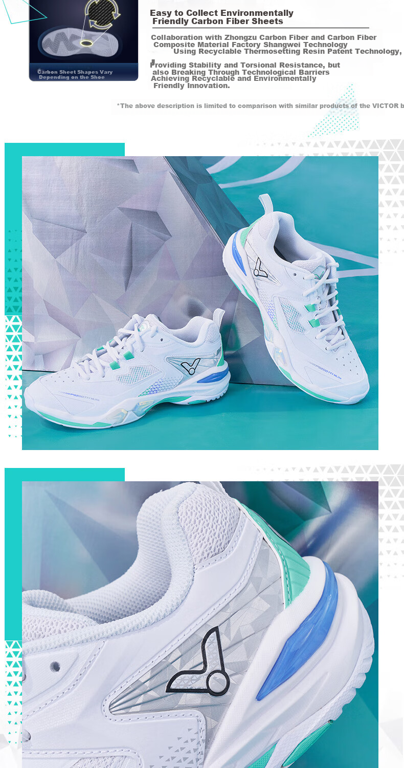 VICTOR Badminton Shoes, Professional Breathable Shock-Absorbing, Dai Xingying Exclusive Series, P9200TTY NL, Size 37 7
