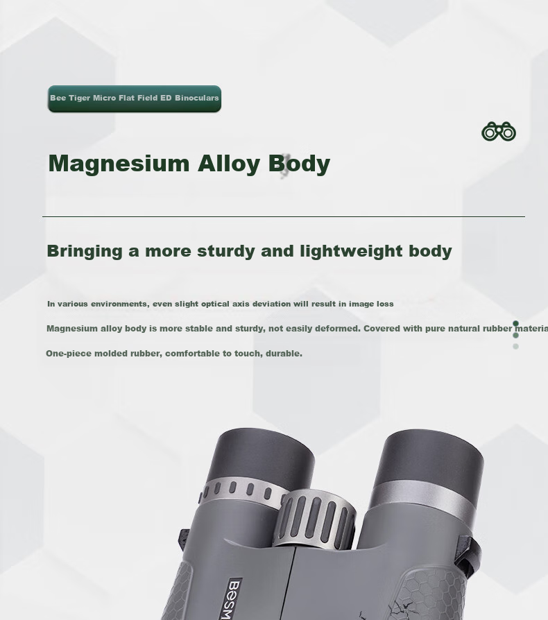 BOSMA Fenghu 2nd Generation 12x50ed Binoculars, Micro-Prism Field Magnesium Alloy, Waterproof, Honeybee Tracking, Scenery Viewing, Low-Light Night Visio 23