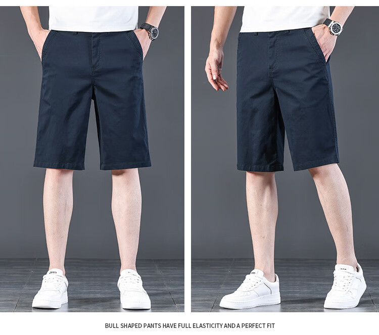 JEEP High-End Lightweight Five-Pocket Casual Shorts for Men, New Summer 2026 Business Loose Straight-Leg Mid-Length Pants for Me 22