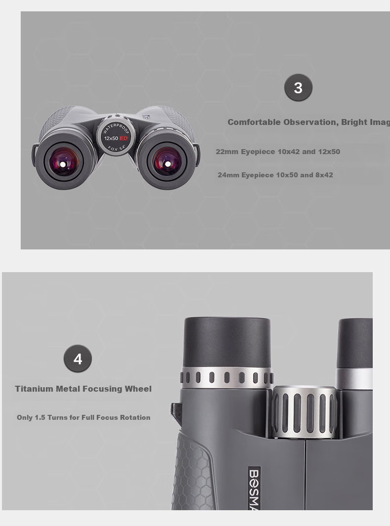 BOSMA Fenghu 2nd Generation 12x50ed Binoculars, Micro-Prism Field Magnesium Alloy, Waterproof, Honeybee Tracking, Scenery Viewing, Low-Light Night Visio 28