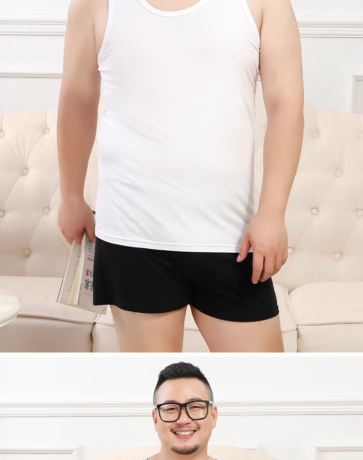 Hengyuanxiang [100% Pure Cotton] Men's Tank Top, Autumn Season, Middle-Aged And Elderly, Large Size, Loose Fit, Antibacterial, Sweat-Absorbing, Sports Undershirt for Me 12