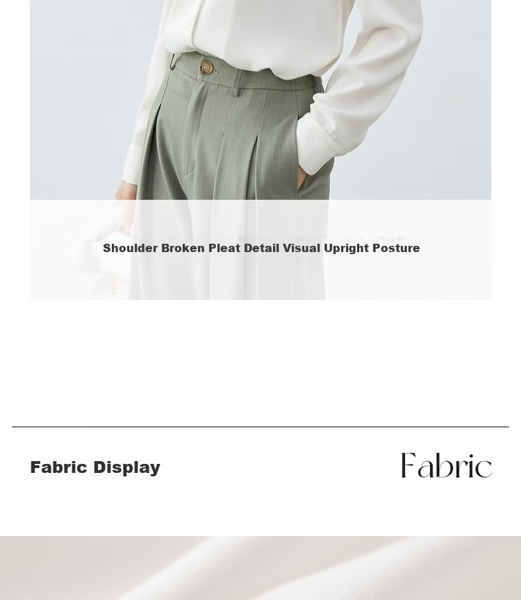 Sentubila Chiffon Blouse for Women, Spring And Autumn Elegant Office V-Neck Shirt, Slimming Loose Long-Sleeve Top, Off-White, M 6