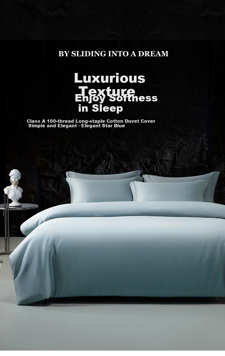 Shuixingjiafang Duvet Cover, Pure Cotton, 100-Count Long-Staple Cotton, Sateen Fabric, Class A Bedding Cover, Extra Large Double Size, 220x240cm 1