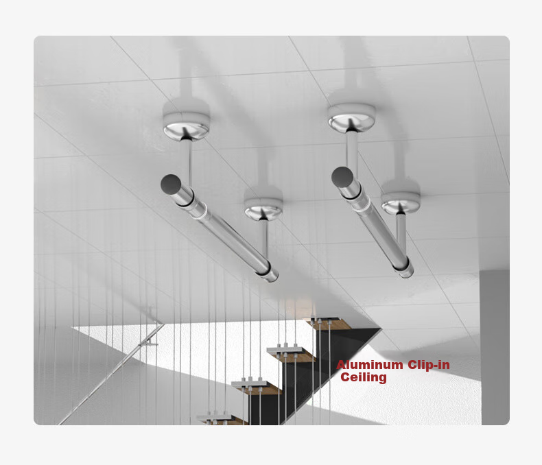 Baoyouni Ceiling-Mounted Retractable Fixed Clothes Drying Rack, Stainless Steel Hanging Rack for Balcony And Indoor Use, Windproof Ceiling-Mounted Clothes Drying Rack 10