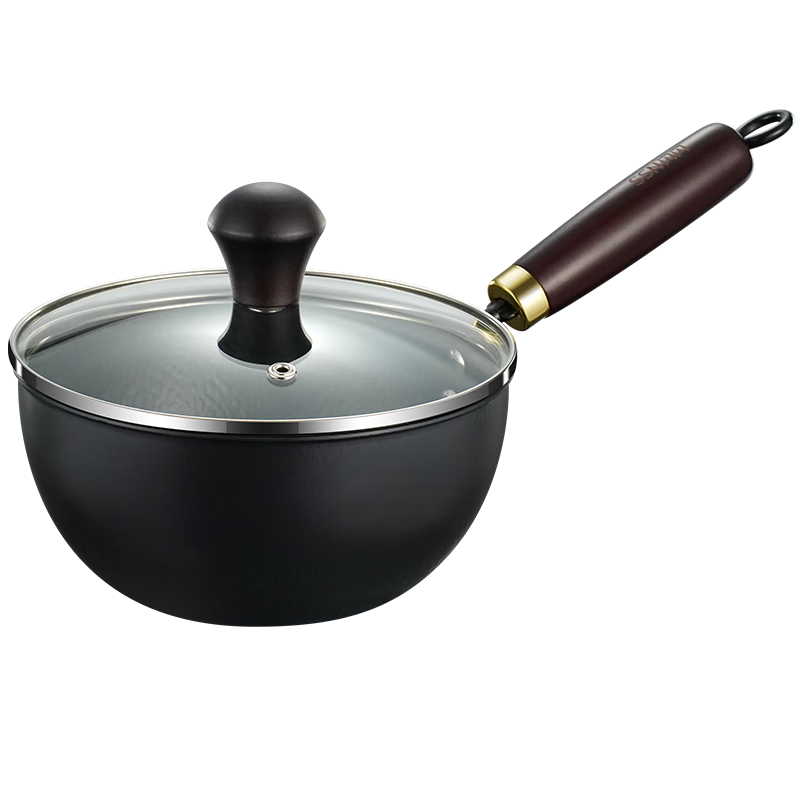 SSN Small Wok Pan 18cm Small Iron Pan for One Person, Stir-Fry Pan, Small Size without Coating, Baby Food Pot for 1-2 People