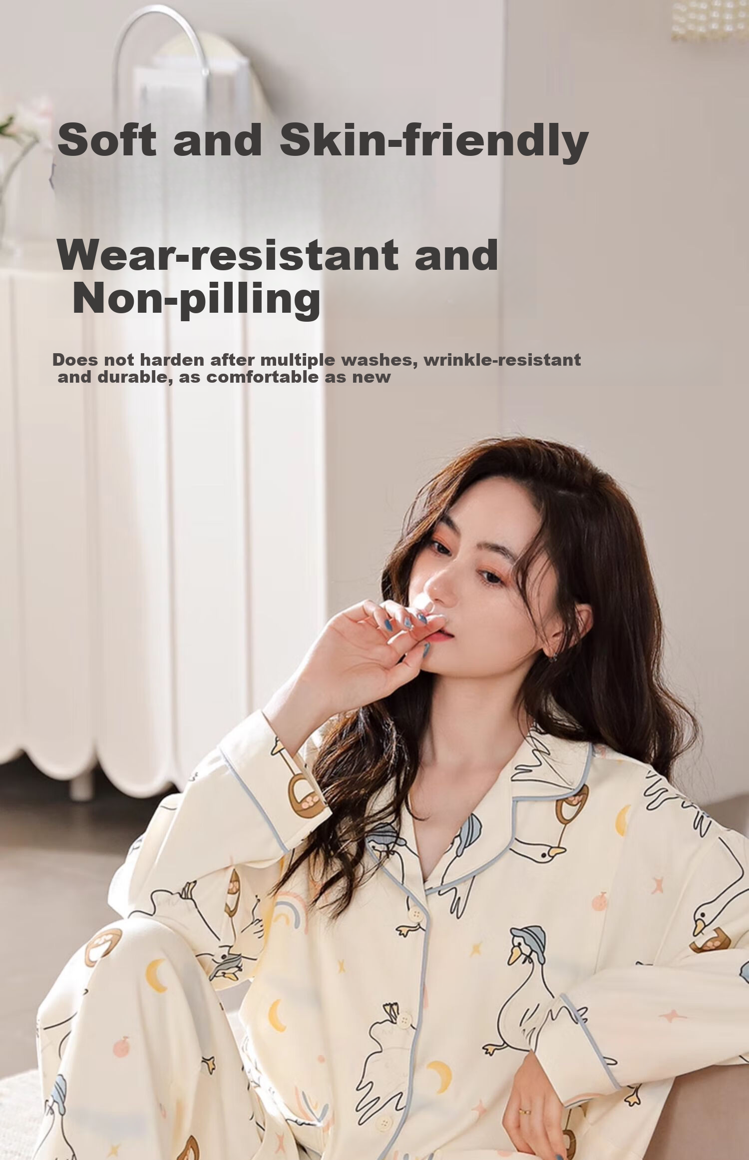 JOYNCLEON Maternity Wear Spring And Summer Nursing Pajamas, Postpartum Sleepwear, Loungewear, Soft And Comfortable, XL Jyz171065 4