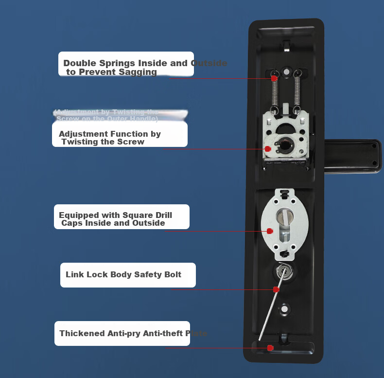 HOTUN [On-Site Installation] Anti-Theft Door Lock Set with Super C-Grade Lock Cylinder, Universal Steel Door, Entrance Door, Main Door Lock FDT2 7