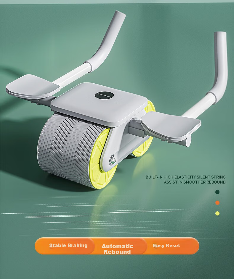 INVUI Ab Wheel with Elbow Support, Automatic Rebound Abdominal Wheel, Ab Exercise for Men And Women, Belly Fat Reduction Tool, Fitness Equipment 4